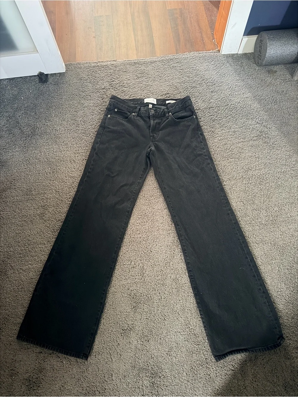 Frame Denim Black Boot-Cut Jeans